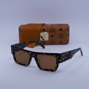 MCM MW0014-F 52E Square Sunglasses – Dark Havana/Brown